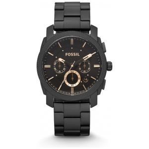 Relógio Masculino com Cronógrafo de Quartzo de Aço Inoxidável, FS4682, FOSSIL FS4682IE, Preto