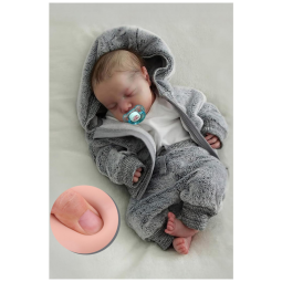 Bebê Recém-Nascido Newborn,Babeside Boneco Bebê Reborn Menino 43 cm Sensação de Bebê Realista Corpo Inteiro de Vinil com Caixa de Presente