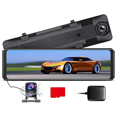 Câmera Veicular Retrovisor Frontal 1080P