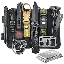 Veitorld kit de Sobrevivência, Emergência para Acampamento, 12 Peças