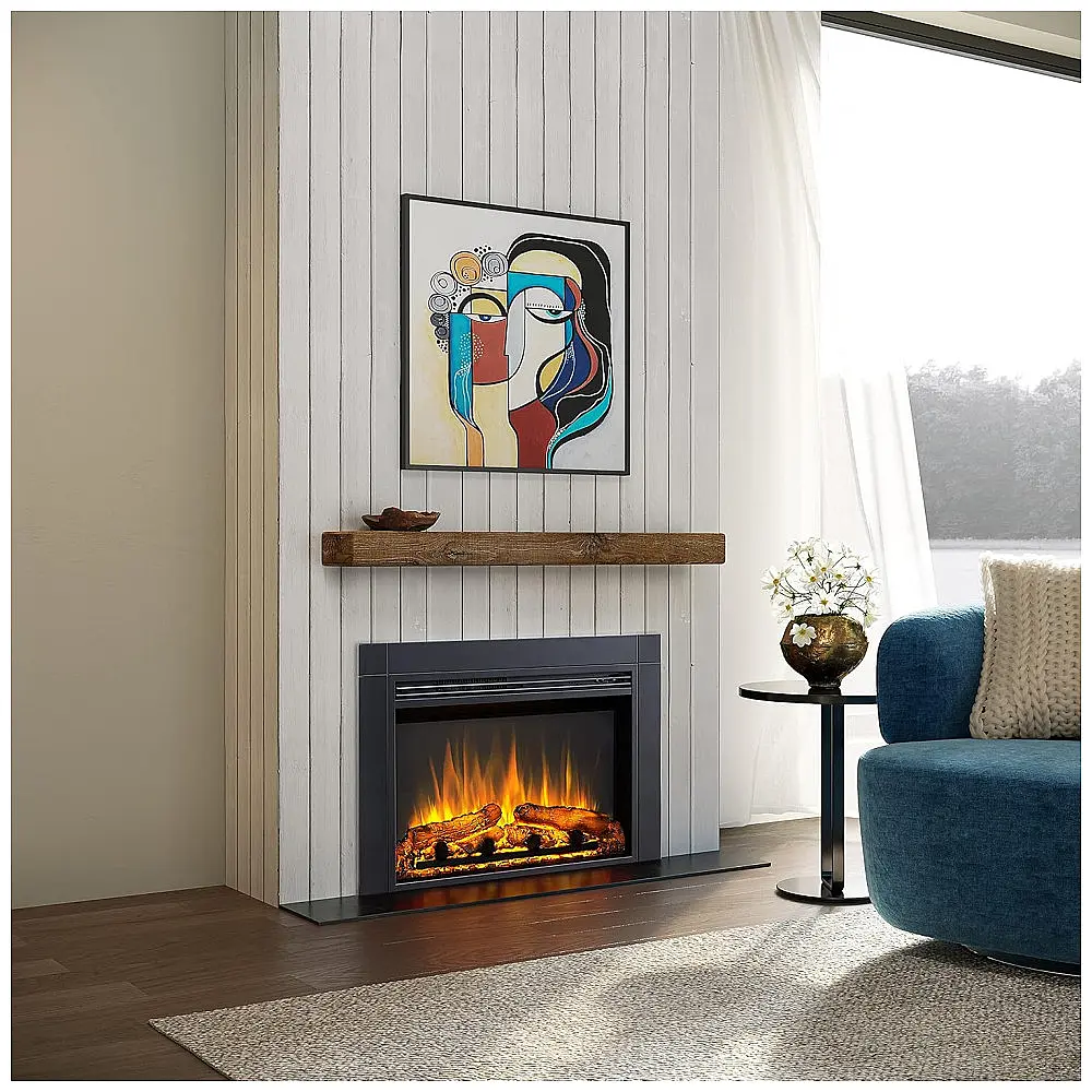 Lareira Elétrica Legend Flame 81x56cm 1500W Chamas LED Insert Embutir 110V — foto 2