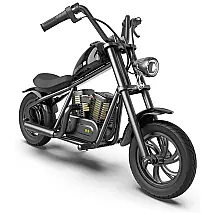 Moto Elétrica Infantil a Bateria 24V 160W com 3 Velocidades, Atinge até 16 KM, H, HYPER GOGO, Preta