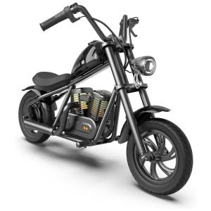 Moto Elétrica Infantil a Bateria 24V 160W com 3 Velocidades, Atinge até 16 KM, H, HYPER GOGO, Preta