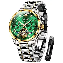 Relógio Masculino Analógico Automático, F O, OUPINKE F O G3186 JLV, Prateado