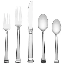 Conjunto de Talheres, Sofisticação e Durabilidade para Sua Casa com 20 Peças e Material de Aço Inoxidável, LENOX Eternal, Prata
