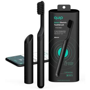 Escova de Dentes Elétrica com Aplicativo Bluetooth e Rewards APP, QUIP 920 00078, Preto