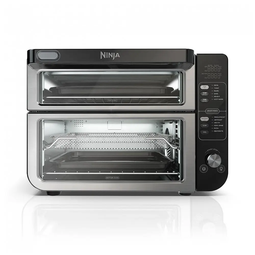 Forno Elétrico Ninja DCT401 12 em 1 Duplo com FlexDoor e Air Fry 1800W Aço Inox