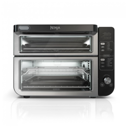 Forno Elétrico 12 em 1 com FlexDoor, FlavorSeal, Material de Aço Inoxidável, Forno Duplo e Tela LCD, 110V 1800W, Ninja DCT401, Prata