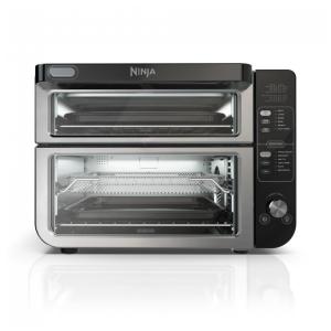 Forno Elétrico 12 em 1 com FlexDoor, FlavorSeal, Material de Aço Inoxidável, Forno Duplo e Tela LCD, 110V 1800W, Ninja DCT401, Prata
