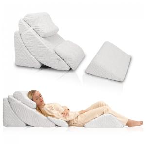 Conjunto de 5 Peças de Travesseiros Ortopédicos em Cunha para Cama, Espuma Viscoelástica Ajustável, Alívio de Dor e Refluxo, Betterhood