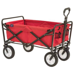 Carrinho Dobrável para Camping e Jardim, Capacidade 70kg, MAC SPORTS, Vermelho