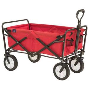 Carrinho Dobrável para Camping e Jardim, Capacidade 70kg, MAC SPORTS, Vermelho