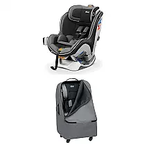 Cadeira de Bebê para Carro Chicco NextFit Zip com Capa para Viagem, Preta e Cinza