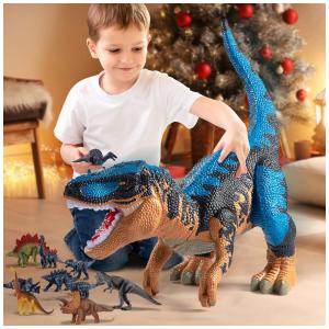 Brinquedo Jumbo Tyrannosaurus Rex com Spray de Névoa, Luzes e Sons para Crianças Acima de 3 Anos, 10 Peças, TEMI