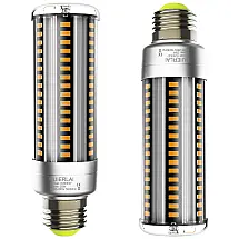 Lâmpada LED Base E26, E27 com 3000 Lumens Quente 3000K 250W, 2 Un, HUIERLAI, Branco