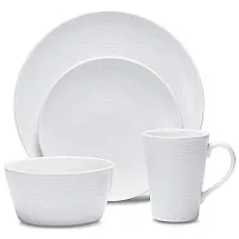 Aparelho de Jantar, Elegância e Sofisticação para Sua Mesa com 4 Peças, Formato Redondo e Material de Porcelana, Noritake 43813-04G, Branco