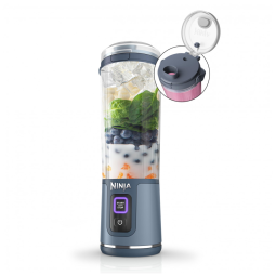 Liquidificador Portátil sem Fio 530 mL para Vitaminas, Recarregável USB, 110V, Ninja BC151NV, Azul