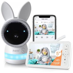 Babá Eletrônica ARENTI com Câmera WiFi 2K Ultra HD, Sensor de Temperatura e Controle via APP