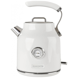 Chaleira elétrica Haden Dorset inox 1,7L marfim e cromo com base 360°, indicador de nível e desligamento automático, 1500W, 110V