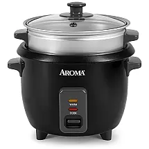 Panela Elétrica de Arroz, 700 mL, 300W, preta, 110v, AROMA HOUSEWARES ARC 363 1NGB, Preto