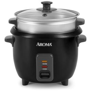 Panela Elétrica de Arroz, 700 mL, 300W, preta, 110v, AROMA HOUSEWARES ARC 363 1NGB, Preto