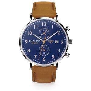 Relógio Masculino de Quartzo, m Pulseira de uro, ENCLAVE MFG CO. Pilot 41, Marrom