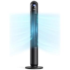 Ventilador de Torre com 12 Velocidades, Controle Remoto e Tela LED, 110V 25W, PARIS RHÔNE TF01902, Preto