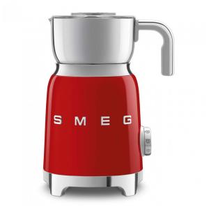 Espumador de leite elétrico Smeg retrô anos 50 vermelho 500W com jarra inox removível e aquecimento por indução, 110V