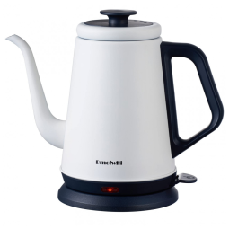 Chaleira Elétrica DmofwHi Gooseneck 1,0L, 1000W de Aço Inoxidável 304, Desligamento Automático, Chaleira para Café Coado e Chá Branca