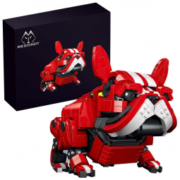 Kit de Construção Buldogue, 1675 Peças, Colecionável, MESIONDY, Vermelho