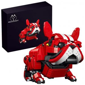 Kit de Construção Buldogue, 1675 Peças, Colecionável, MESIONDY, Vermelho
