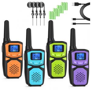 Rádio Comunicador Walkie Talkie WokTok Pequeno para Crianças, Brinquedo para Camping e Jogos, Recarregável, Cordão, Para Meninos e Meninas