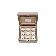 Humidor para Ervas Cannador 9 Cepas Madeira Mogno com Sistema de Controle de Umidade