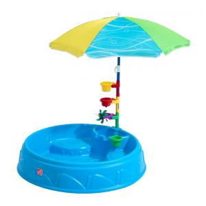 Piscina Infantil Interativa com Guarda Sol para Crianças de 2 Anos ou Mais, Step2, Azul