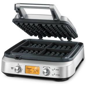 BWM640XL Máquina de Waffle 4 Fatias Aço Inoxidável, 110v, BREVILLE BREBWM640XL, Prateado