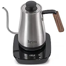 Chaleira Elétrica sem Fio 800mL com Controle de Temperatura, 1000W, 110v, BRIM 50029, Prateado
