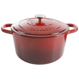 Panela de Ferro Fundido 7 Litros Forno Holandês Esmaltado e Antiaderente, CROCK POT 69144.02, Vermelho