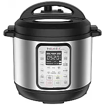 Panela de Pressão Elétrica 9 em 1, 3L com Aplicativo de 1900 Receitas e Painel de LED, 110V, Instant Pot Duo Plus, Prata