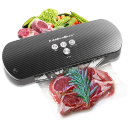 Máquina Seladora Automática de Alimentos Úmidos e Secos, 110v, KITCHENBOSS G208 US, Cinza