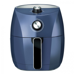 Fritadeira Elétrica AirFryer 3.5L de Capacidade, Multifuncional em Aço Inoxidável, 1400W, 110V, CRUX 17281, Azul