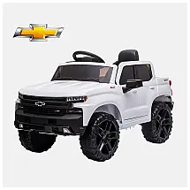 BISHE Carro, Carrinho Elétrico 1 Assento 12V, com Luzes de LED e Controle Remoto, Branco