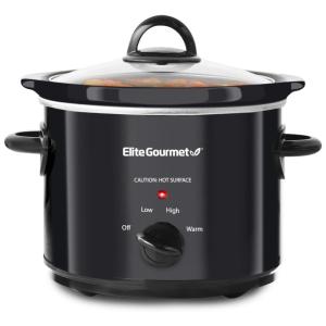 Panela Elétrica Cerâmica, 2.8 L com Temperatura Ajustável, 110V 170W, Elite Gourmet MST 350B, Preta