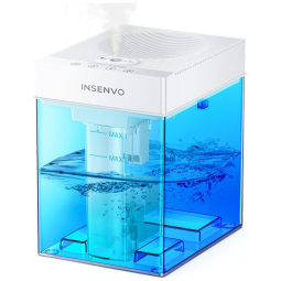 Umidificador para Quarto de Preenchimento Superior 3L com Temporizador e Luz Noturna, INSENVO, Azul