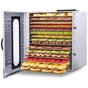 Rocita Máquina Desidratadora de Alimentos 16 Bandejas, Aço Inoxidável, 1200W, 110V
