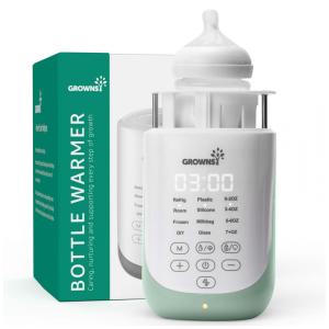 Aquecedor de Mamadeira GROWNSY Nutri Bottle com Recurso AutoLift Inovador, Aquecimento Rápido 10 em 1 com Luz Noturna