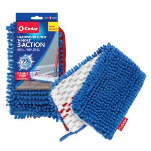 Refil Mop Flat Dupla Face em Microfibra para Pisos de Madeira, O Cedar, 1 Unidade