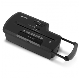 Fragmentadora de Papel e Cartões Profissional sem Lixeira, 8 Folhas, Corte em Tiras, 110V, Aurora, Preto