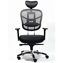 Cadeira de Escritório Ergonômica e Reclinável com Encosto Ajustável, OFFICE FACTOR, Preta
