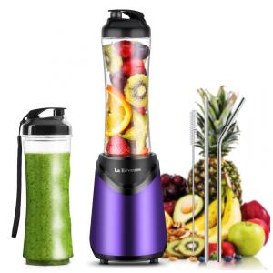 Liquidificador Portátil 550mL com Garrafa Esportiva, 300W, Roxa, 110v, LA REVEUSE, Violeta