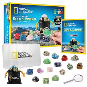 Kit de Análise de 15 Pedras Minerais para Crianças, NATIONAL GEOGRAPHIC, Azul